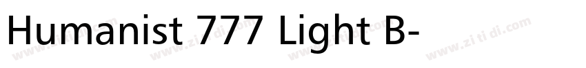Humanist 777 Light B字体转换